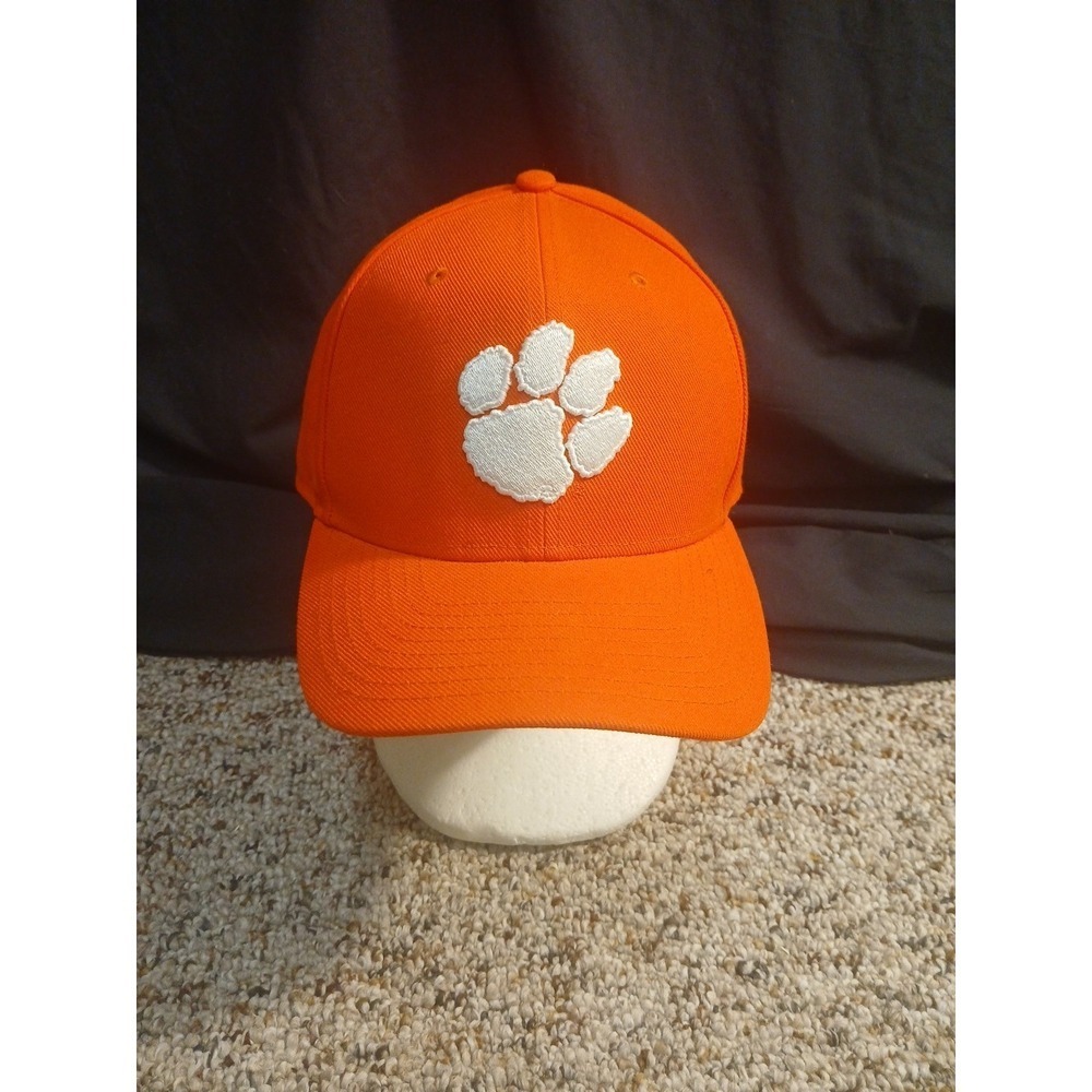 Vintage Nike Team Clemson Tigers Hat Adjustable Strap Orange Very Nice